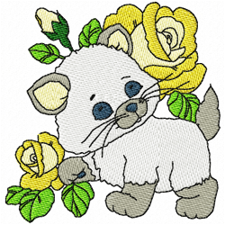 Cats Embroidery Design 7